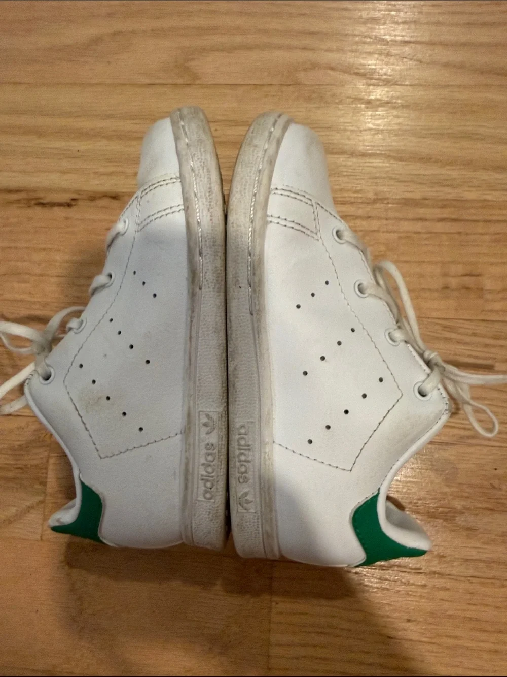 Adidas “Stan Smith” Leather Kids White and Green Tennis Ortholite Sneakers
